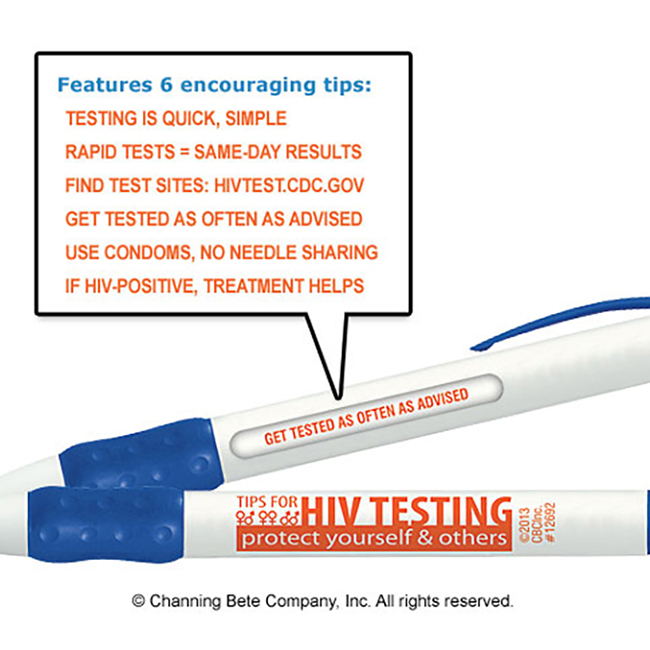 Tips For HIV Testing Click-Tips Pen