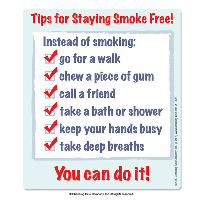 Tips For Staying Smoke Free! Magnet