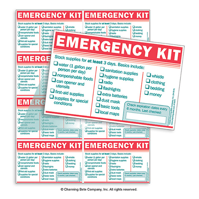 Emergency Kit Labels - Channing Bete