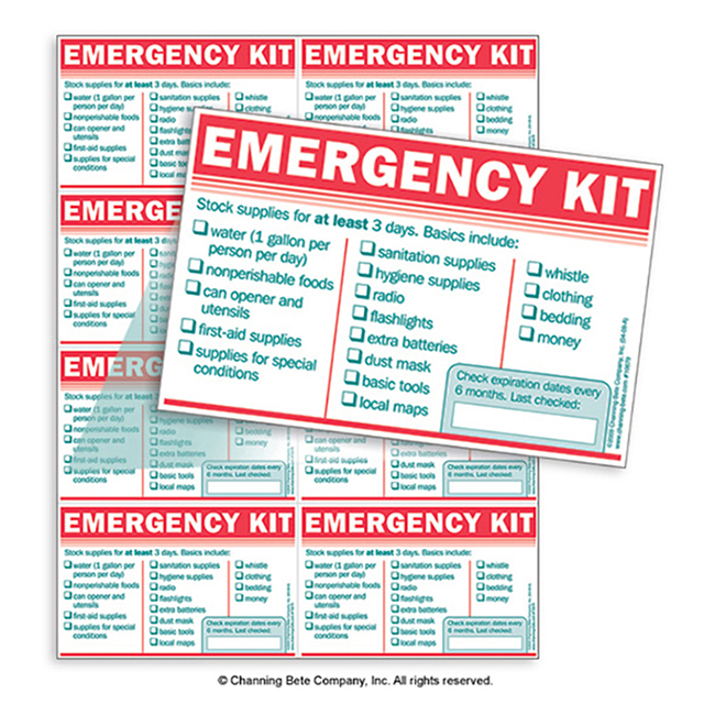 Emergency Kit Labels