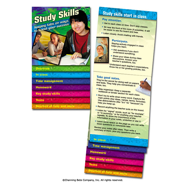 Study Skills -- Keeping Tabs® On Ways To Boost Your Success