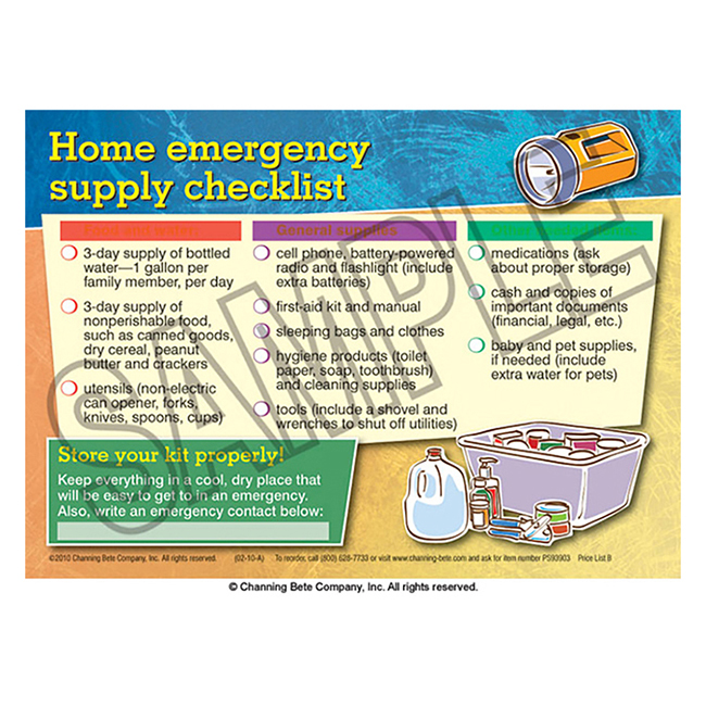 Disaster Supply Kit Checklist