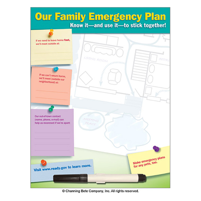 Our Family Emergency Plan; A Write Now Dry-Erase Board