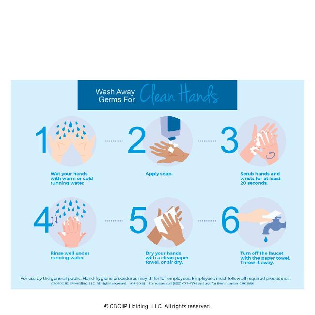 Wash Hands To Prevent Germs Cling