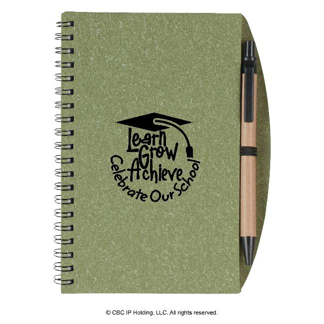 Spiral Notebook & Pen -- Customize With Your Message