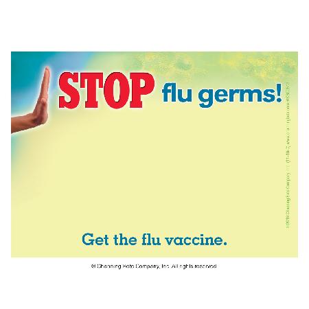 Stop Flu Germs! Get The Flu Vaccine Sticky Notes