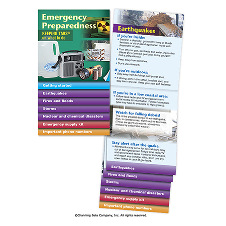 Emergency Preparedness -- Keeping Tabs® On What To Do