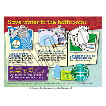 Save Water In The Bathroom! Cling