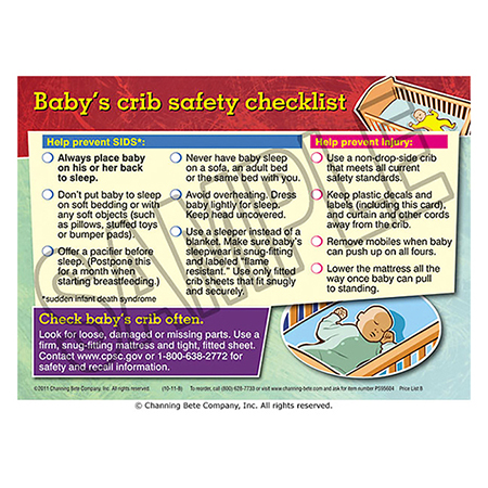 Baby's Crib Safety Checklist Cling
