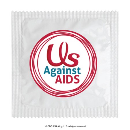 Us Against AIDS Condoms -- Customize With Your Message