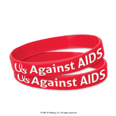 Us Against AIDS Wristband -- Customize With Your Message